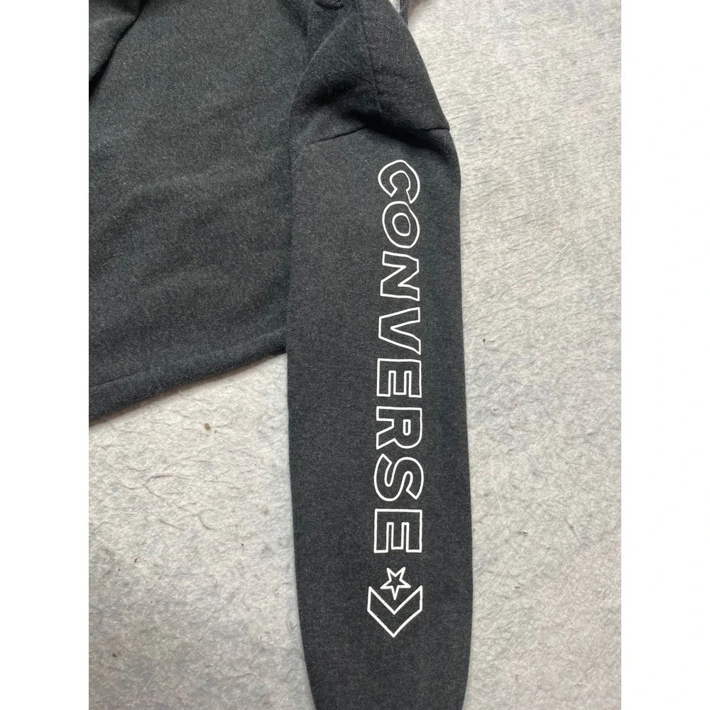 Converse Kids Large Charcoal Grey Graphic Logo Crewneck‎ Sweatshirt 12-13 Yrs